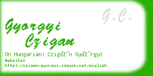 gyorgyi czigan business card